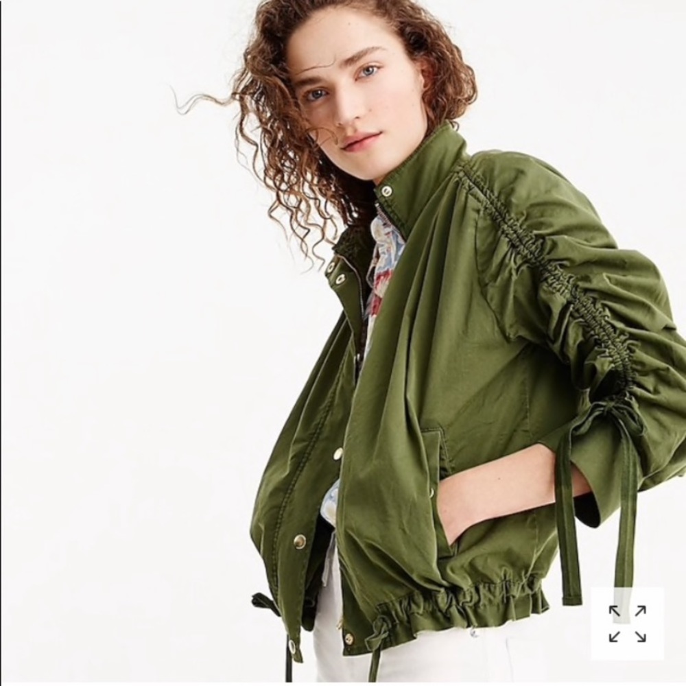 J. Crew Ruched-sleeve field‎ jacket